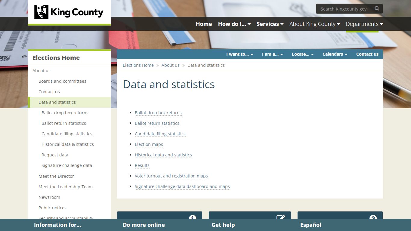 Data and statistics - King County